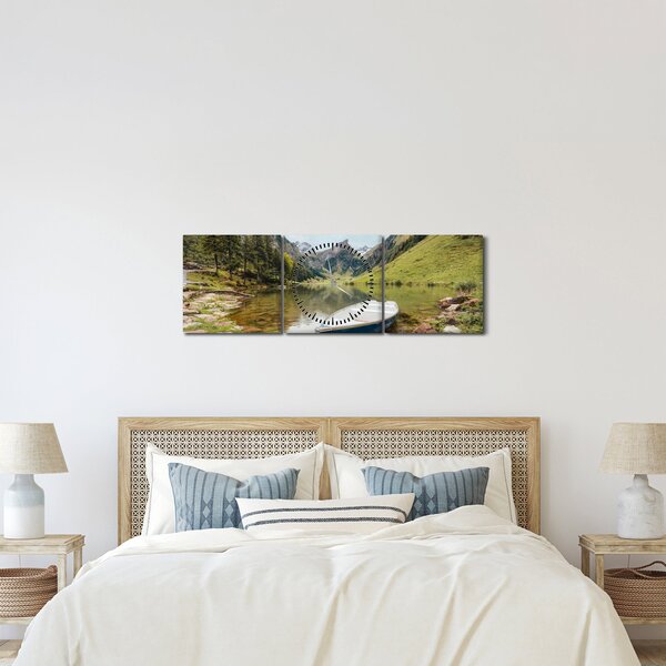Slika - Seealpsee, jezero u Švicarskoj (sa satom) (90x30 cm)