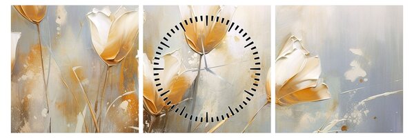 Slika - Slikanje tulipana (sa satom) (90x30 cm)