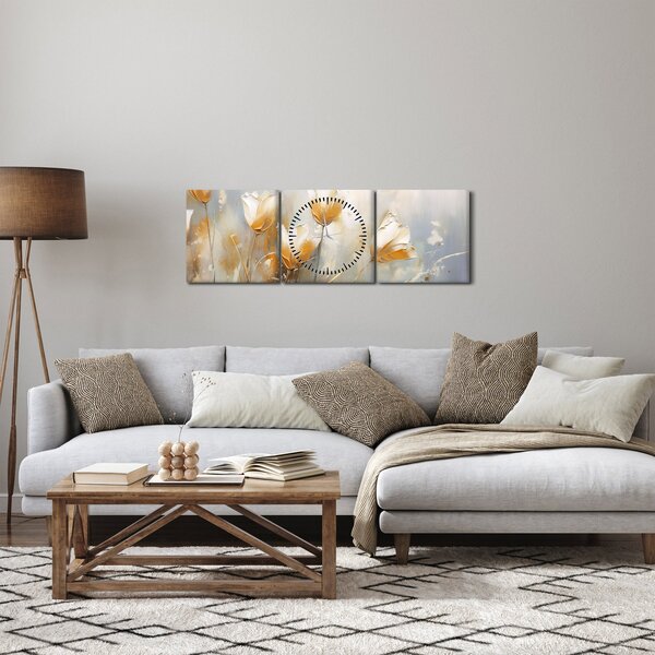 Slika - Slikanje tulipana (sa satom) (90x30 cm)