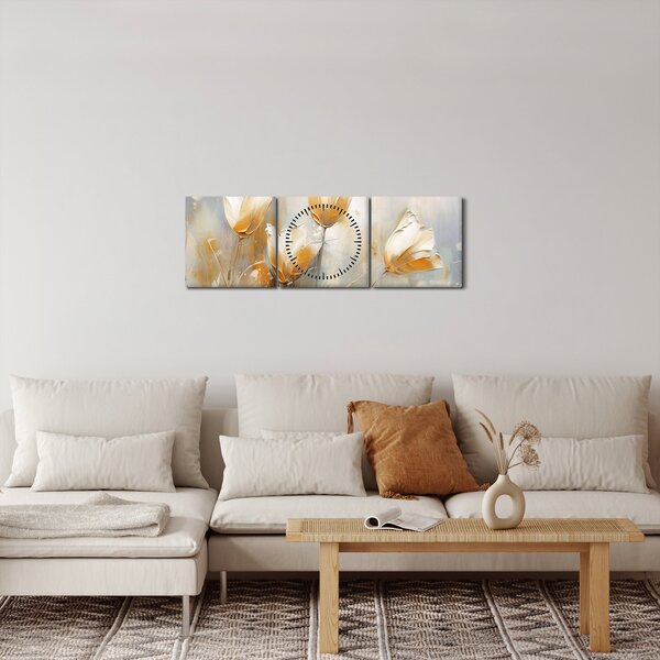Slika - Slikanje tulipana (sa satom) (90x30 cm)