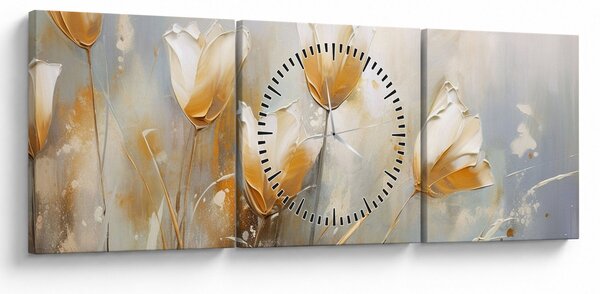 Slika - Slikanje tulipana (sa satom) (90x30 cm)