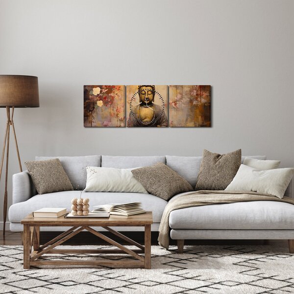 Slika - Buddha, slikanje (sa satom) (90x30 cm)