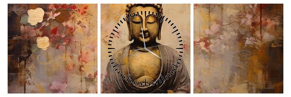 Slika - Buddha, slikanje (sa satom) (90x30 cm)