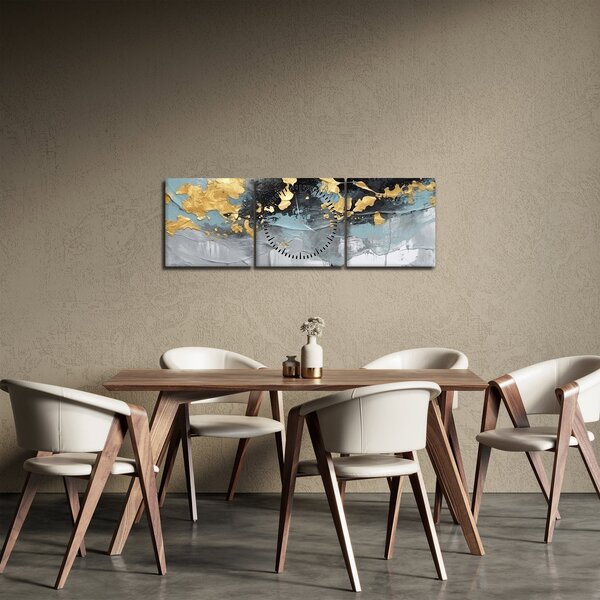 Slika - Apstrakcija (sa satom) (90x30 cm)