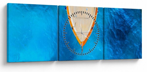Slika - Ljetni brod (sa satom) (90x30 cm)