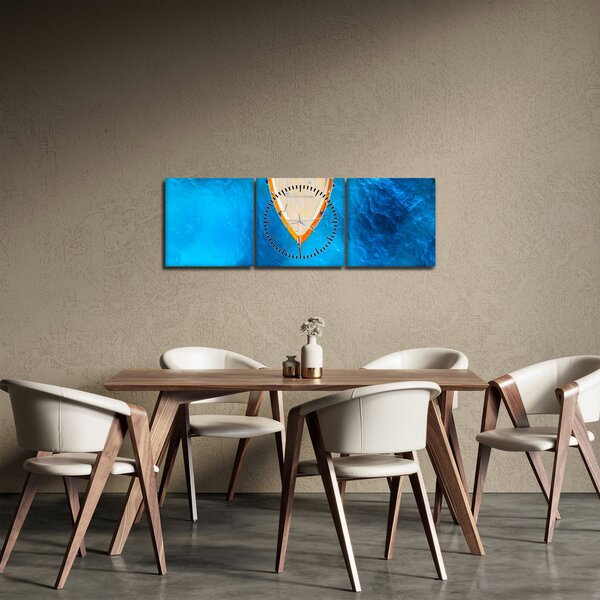 Slika - Ljetni brod (sa satom) (90x30 cm)
