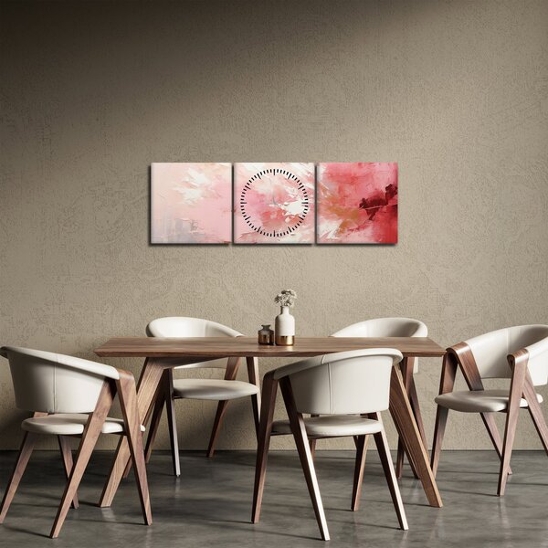 Slika - Ružičasti sažetak (sa satom) (90x30 cm)
