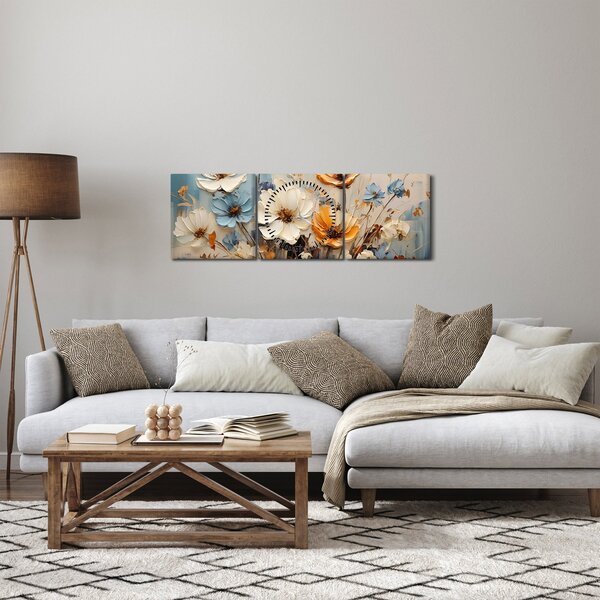 Slika - Buketi, slikanje (sa satom) (90x30 cm)