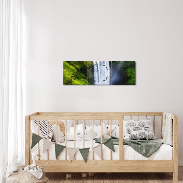 Slika - Vodopad Skogafoss (sa satom) (90x30 cm)