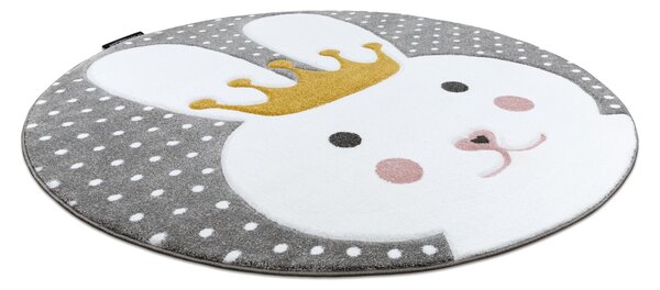 Tepih PETIT BUNNY ZEC krug Siva