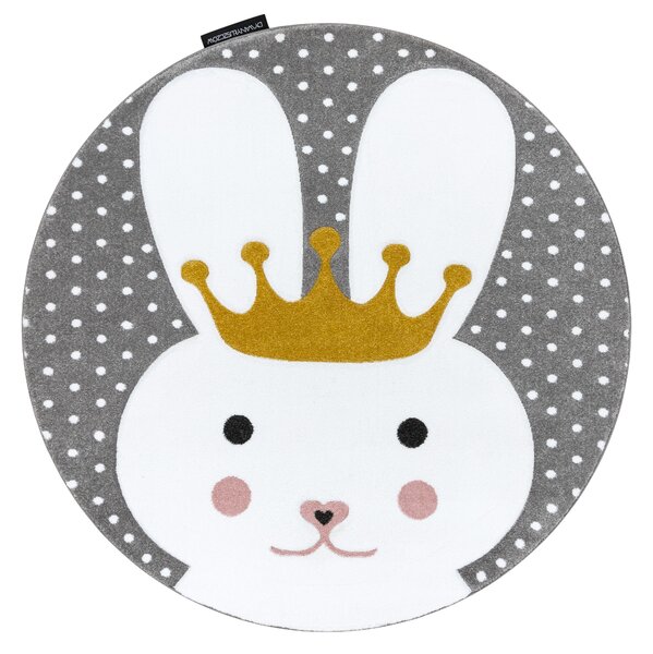 Tepih PETIT BUNNY ZEC krug Siva