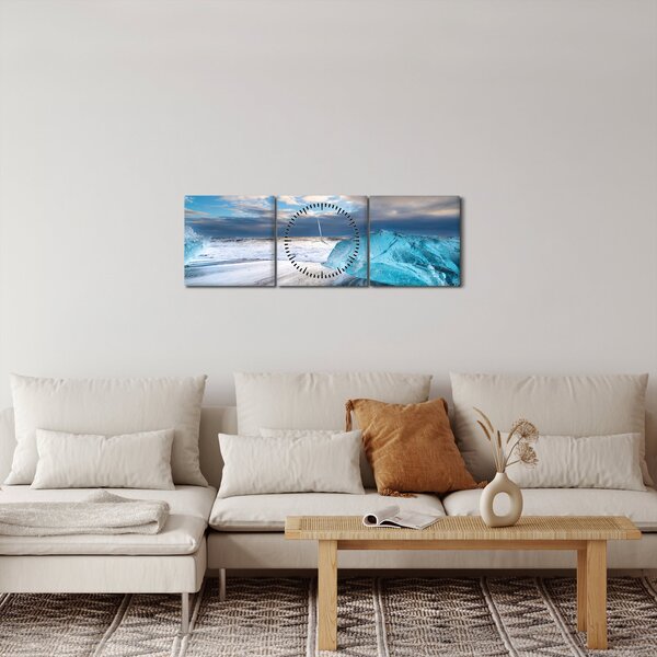 Slika - Dijamantna plaža (sa satom) (90x30 cm)