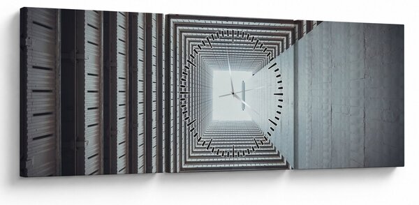 Slika - Pogled iz unutrašnjosti zgrade (sa satom) (90x30 cm)