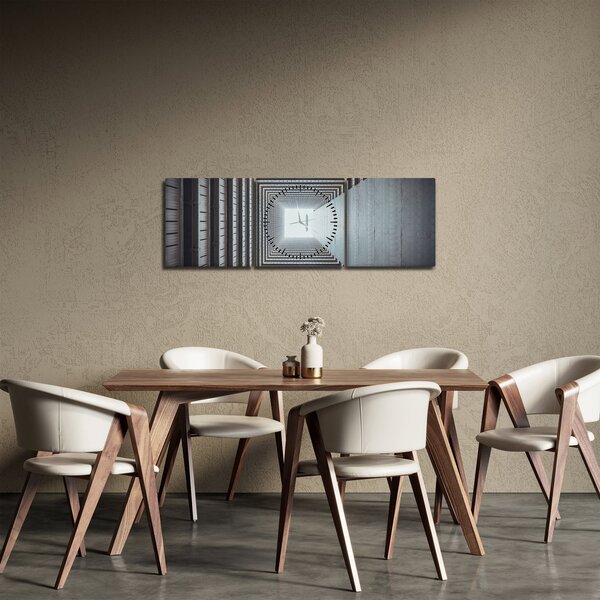 Slika - Pogled iz unutrašnjosti zgrade (sa satom) (90x30 cm)