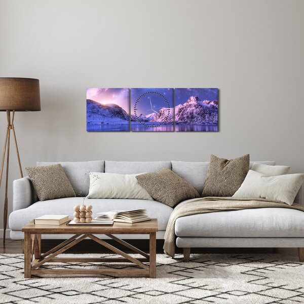 Slika - Arktički krajolik (sa satom) (90x30 cm)
