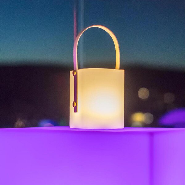 Lumisky Tiky LED punjiva stolna lampa, bijela, visina 27 cm, bambus/plastika, prigušiva, Drvo, Bambus