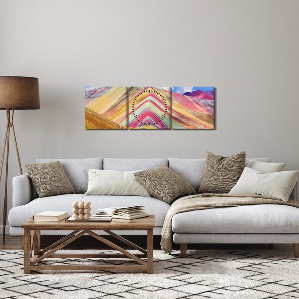 Slika - Rainbow Mountain, Peru (sa satom) (90x30 cm)