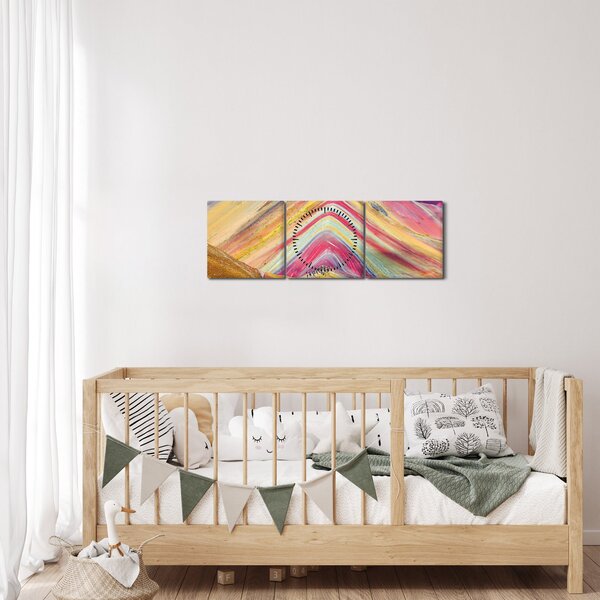 Slika - Rainbow Mountain, Peru (sa satom) (90x30 cm)