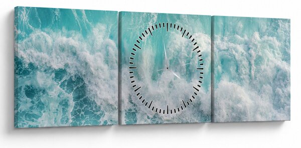 Slika - Pogled na oceanske valove (sa satom) (90x30 cm)