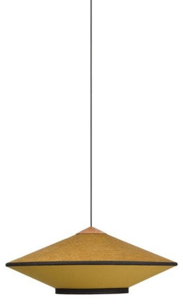 Viseće Svjetiljka Forestier, Cymbal, prigušiv, Zlato / mjed, Dnevna soba, Tkanina / tekstil, Vintage