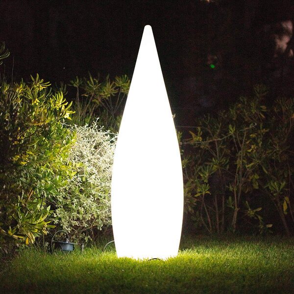 Lumisky Elegantna bijela vanjska lampa, E27, visina 120 cm, plastika, Bijela, Plastika