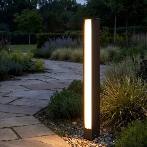 Lucande Lirka LED svjetlo za stazu, visina 60 cm, boja hrđe, IP65, Smeđa / hrđa, Aluminij