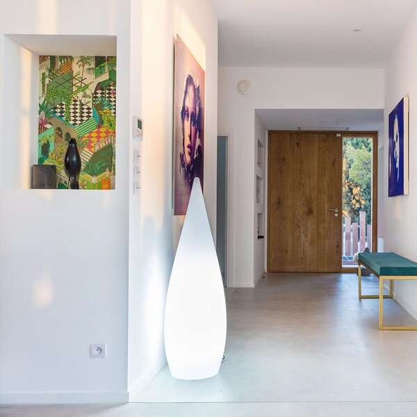 Lumisky Elegantna bijela vanjska lampa, E27, visina 120 cm, plastika, Bijela, Plastika