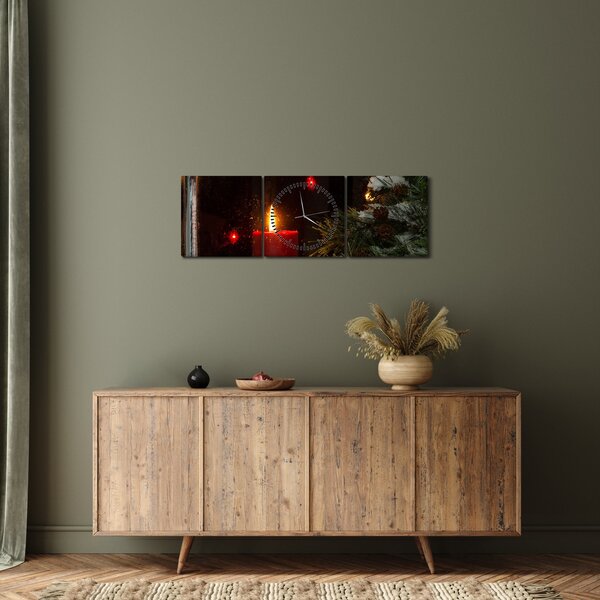 Slika - Svjetleća božićna svijeća (sa satom) (90x30 cm)