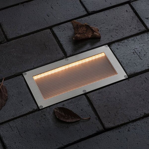 Paulmann Sorea LED solarno ugradbena podna svjetiljka, željezo, duljina 20 cm,, Metalik, Nehrđajući čelik, Četvrtasta ugradna svjetla