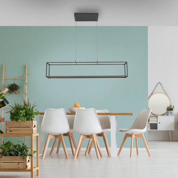 Paul Neuhaus LED viseća lampa Conni, crna, 130 cm, CCT, prigušiva, Crno, Dnevni boravak/blagovaonica, Aluminij