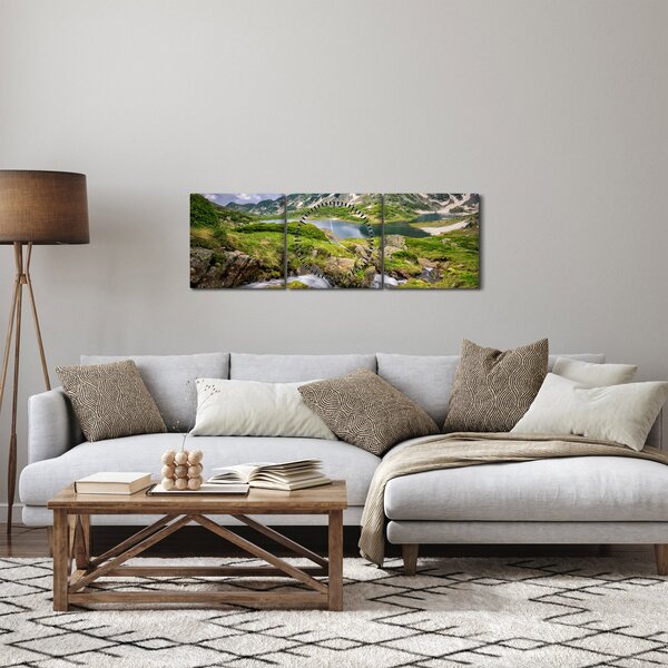 Slika - Pogled na planinu Rila (sa satom) (90x30 cm)