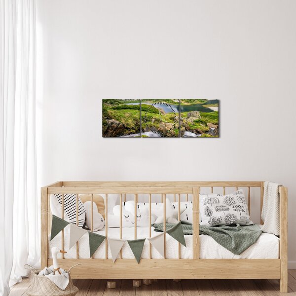 Slika - Pogled na planinu Rila (sa satom) (90x30 cm)