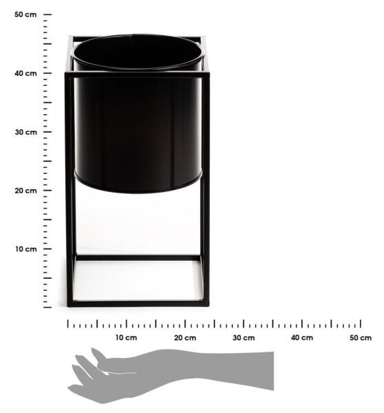 Stalak za cvijeće RING 40x23 cm crna