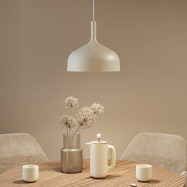 Paulmann Embla II viseća lampa, krem, Ø 30 cm, metal, prigušiva, Bež, Dnevni boravak/blagovaonica, Metal