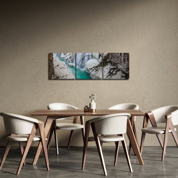 Slika - Islandska priroda (sa satom) (90x30 cm)
