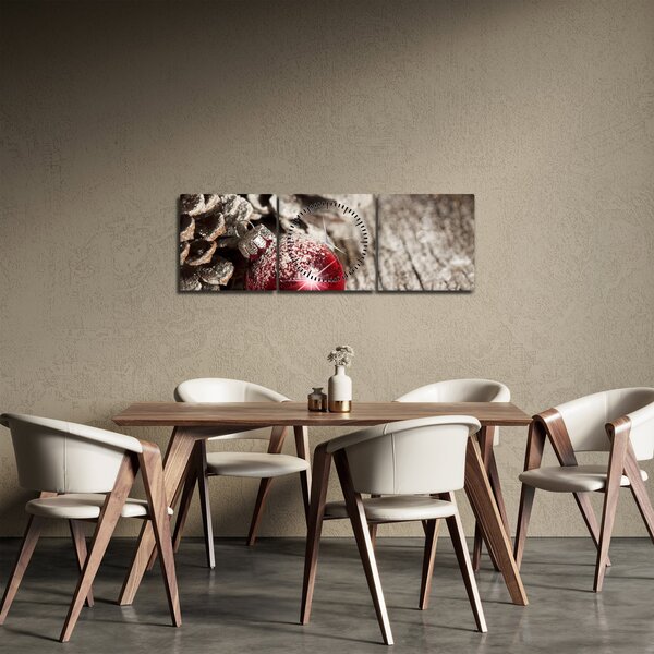 Slika - Božićni ukrasi (sa satom) (90x30 cm)