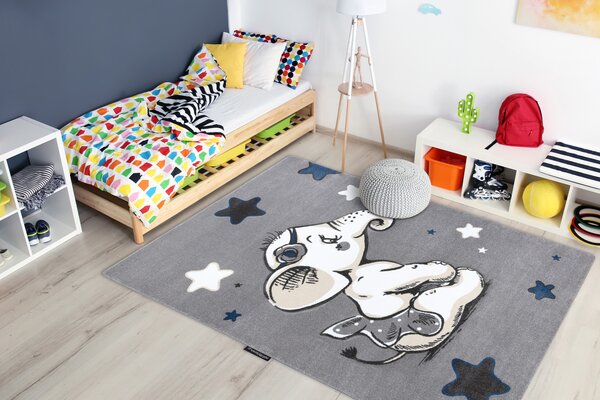 Tepih PETIT ELEPHANT UHO ZVIJEZDICE Siva