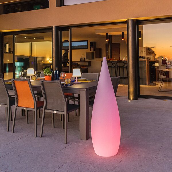 Lumisky Elegantna bijela LED punjiva vanjska lampa, visina 120 cm, RGBW, Bijela, Plastika