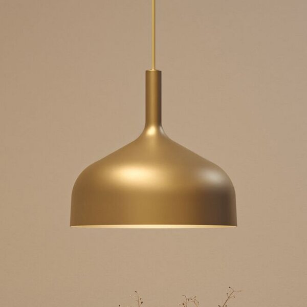 Paulmann Embla II viseća lampa, zlatne boje, Ø 30 cm, metal, prigušiva, Zlato / mjed, Dnevni boravak/blagovaonica, Metal