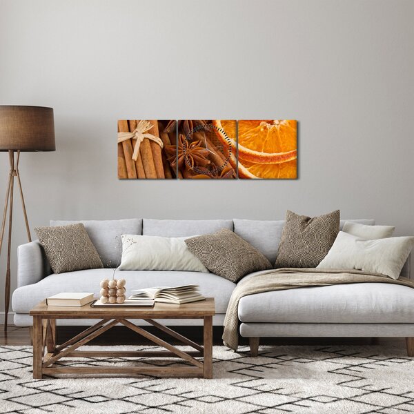 Slika - Mirisni začini (sa satom) (90x30 cm)