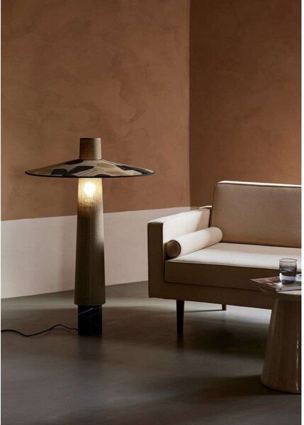 Podne Lampa Forestier, Thésée, Smeđa / hrđa, Dnevna soba, Tkanina / tekstil, Boho