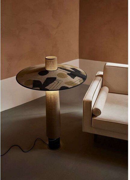 Podne Lampa Forestier, Thésée, Smeđa / hrđa, Dnevna soba, Tkanina / tekstil, Boho
