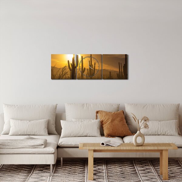 Slika - Saguaro kaktusi (sa satom) (90x30 cm)