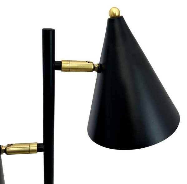 Stolne Lampa Dyberg Larsen, Rouen, Crno, Dnevna soba, Metal, Skandinavski