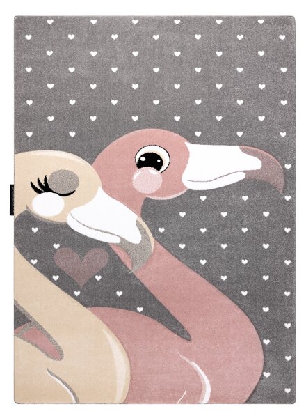 Tepih PETIT FLAMINGOS PLAMENE SRCA Siva