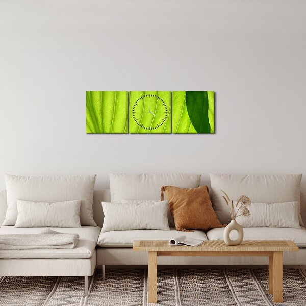 Slika - Detalj zelenog lista (sa satom) (90x30 cm)