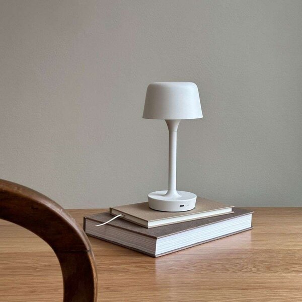 Stolne Lampa Dyberg Larsen, FLOW, prigušiv, Bijela, Dnevna soba, Metal, Skandinavski