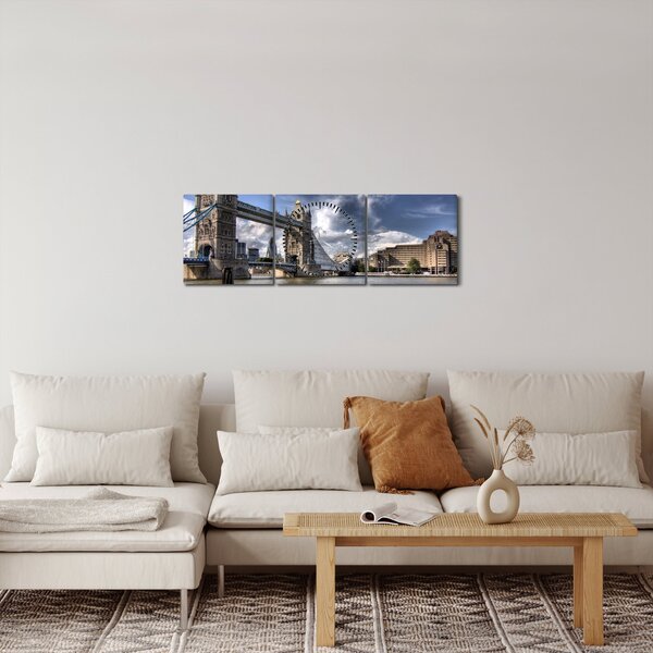 Slika - Tower Bridge u Londonu (sa satom) (90x30 cm)