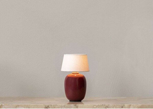 Stolne Lampa Audo Copenhagen, Torso, prigušiv, Crvena, Dnevna soba, Keramika, Dizajn