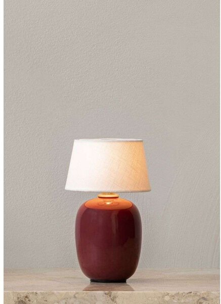 Stolne Lampa Audo Copenhagen, Torso, prigušiv, Crvena, Dnevna soba, Keramika, Dizajn